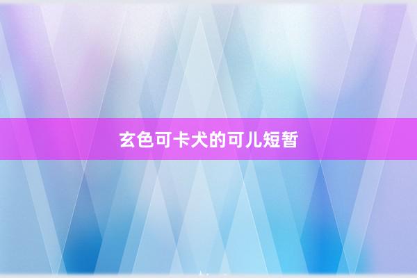 玄色可卡犬的可儿短暂