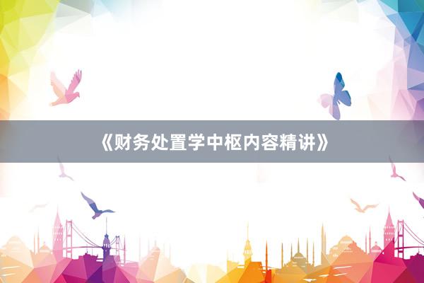 《财务处置学中枢内容精讲》